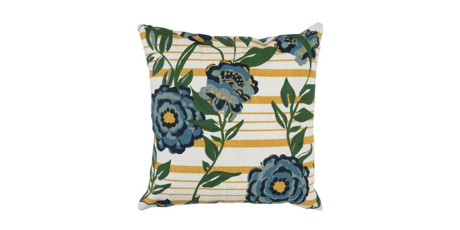 Bedding Bassett | Aris Blue Multi Pillow Cover + Insert