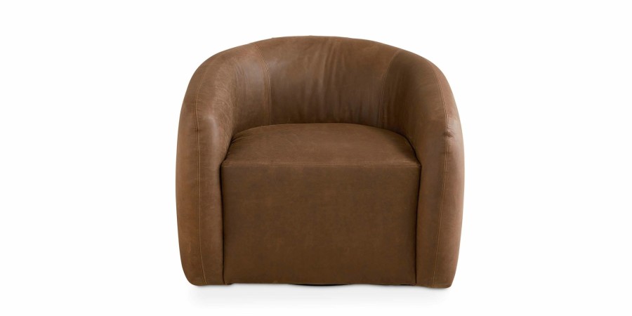 Living Bassett Motion Seating | Garner Leather Swivel Chair