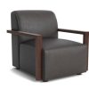 Living Bassett Leather Seating | Creswell Leather Accent Chair