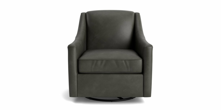 Living Bassett Motion Seating | Corinna Leather Swivel Glider