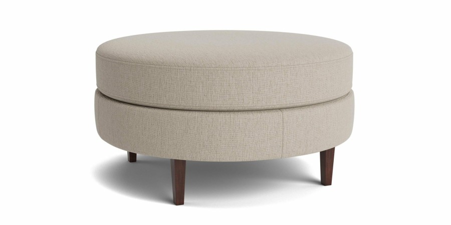 Living Bassett Ottomans & Benches | Delway Round Ottoman