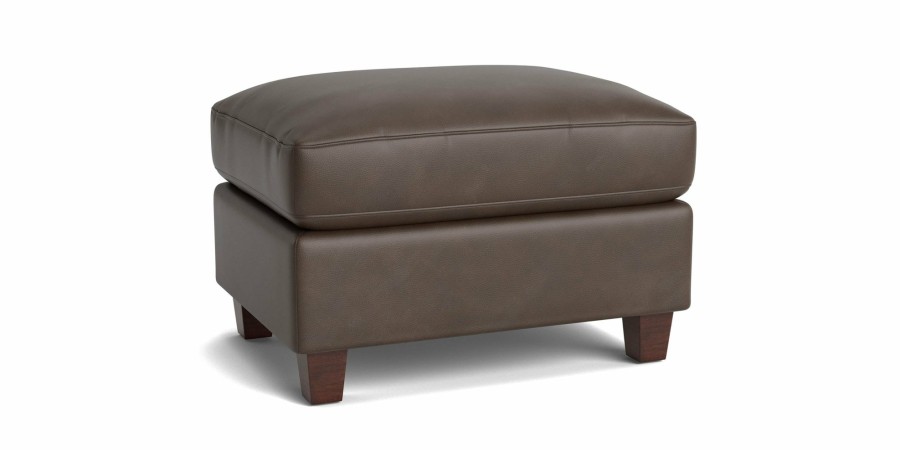 Living Bassett Leather Seating | Trent Leather Ottoman