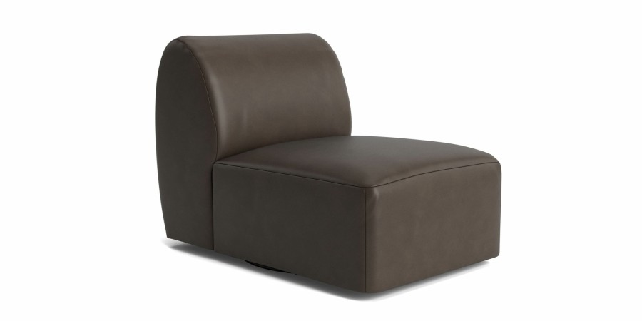 Living Bassett Office & Storage | Clyde Leather Swivel Chair