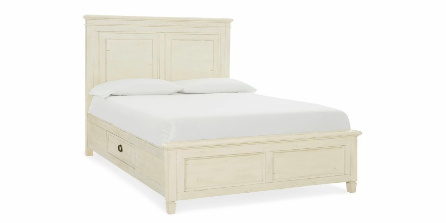 Bedroom Bassett | Shoreline Sea Salt Panel Storage Bed