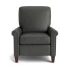 Living Bassett Leather Seating | Thompson Leather Panel Arm Accent Chair