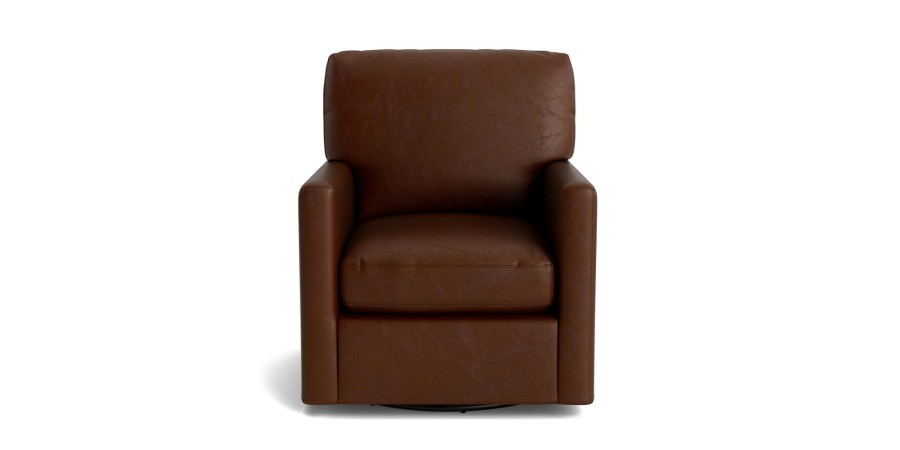 Living Bassett Motion Seating | Trent Leather Swivel Glider