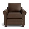 Living Bassett Leather Seating | Carolina Leather Panel Arm Chair