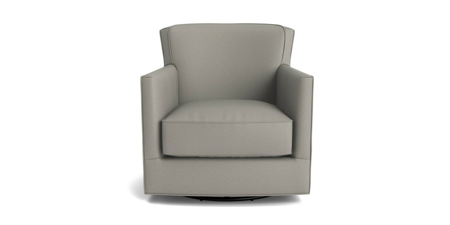 Living Bassett Motion Seating | New American Living Leather Swivel Glider