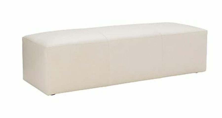 Living Bassett Ottomans & Benches | Kelly Leather Ottoman Bench