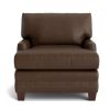 Living Bassett Leather Seating | Carolina Track Arm Leather Chair