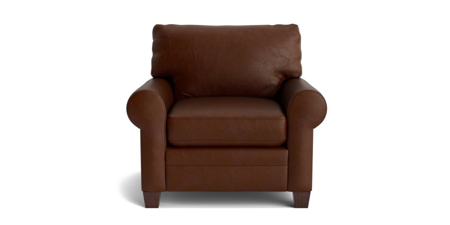 Living Bassett Leather Seating | Carolina Leather Sock Arm Chair