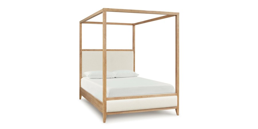 Bedroom Bassett | Courtland Upholstered Bed With Canopy