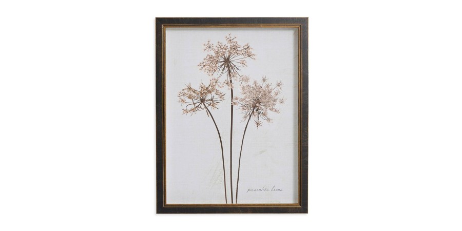 Home Decor Bassett | Sepia Pressed Dandelions