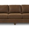 Living Bassett Leather Seating | Premier Custom Leather Track Arm Sofa