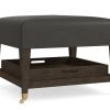 Living Bassett Ottomans & Benches | Kara Leather Ottoman With Trays