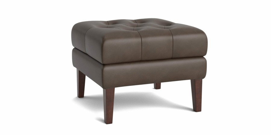 Living Bassett Ottomans & Benches | Danbury Leather Ottoman