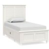 Bedroom Bassett | Shoreline Sea Salt Louvered Storage Bed