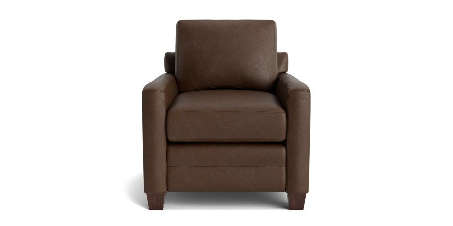 Living Bassett Leather Seating | Carolina Leather Track Arm Chair