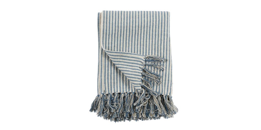 Home Decor Bassett | Balboa Blue Natural Throw