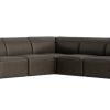 Living Bassett Leather Seating | Clyde Leather Modular L-Shaped Sectional