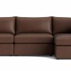 Living Bassett Leather Seating | Beckham Leather Modular Chaise Sectional