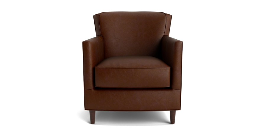 Living Bassett Leather Seating | New American Living Leather Accent Chair